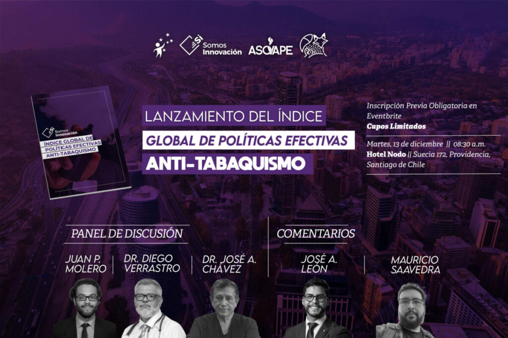 13/12 Presentación en Chile del «Índice Global de Políticas Efectivas Anti-Tabaquismo»